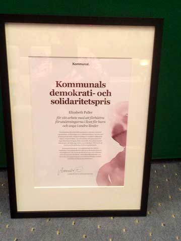 Premio de solidaridad y democracia del sindicato Kommunal